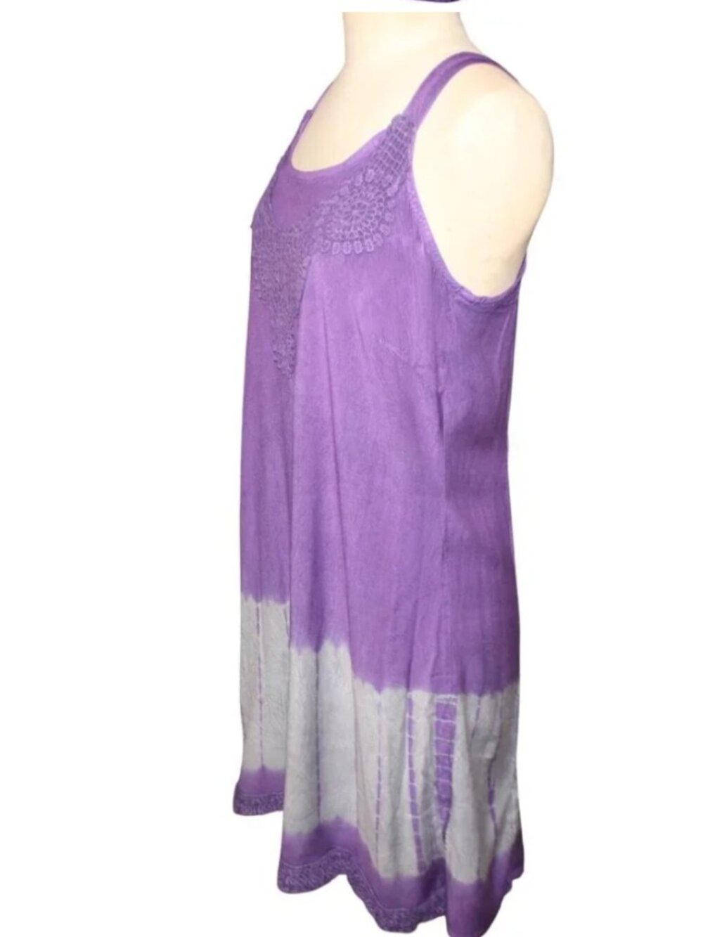 RAYA SUN Boho Summer Dress Sz S Tie Dye Hippie Sundress Coverup Beachy Coastal - Picture 5 of 11